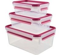 Emsa 515584 boîte hermétique alimentaire Rectangulaire Vert, Transparent 3 pièce(s)