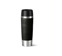 Emsa 515615 travel mug grande, mug isotherme fermeture par pression quick press, 100% hermétique, silicone, 500ml, noir