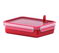Emsa - 517776 - Boîte à Micro-ondes- Lunchbox- 1,2 Litre- Rouge/Transparent- Clip & Micro
