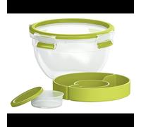 EMSA 518097 Conteneur Alimentaire 1L, Polypropylène (PP) & TPE, 167x167x95mm, Transparent, Lavable Lave-Vaisselle, Compatible Congélateur & Micro-ondes