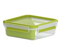 Emsa 518104 gamelle Boîte de rangement alimentaire 0,85 L Polypropylène (PP), Élastomère thermoplastique (TPE) Vert, Transparent 1 pièce(s), Lunch-Box