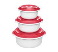 EMSA 518999 boîte hermétique alimentaire Rouge, Blanc 3 pièce(s)