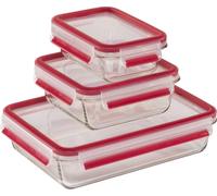 EMSA ClipClose verre Set de boîtes de conservation 3 pièces