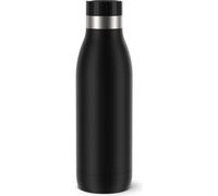EMSA BLUDROP COLOR Trinkflasche, Wasserflasche, Flasche, Edelstahl, Schwarz, 0.5 L, N31101