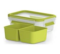 emsa boîte à goûter CLIP & GO, 0,55 litre, transparent / vert