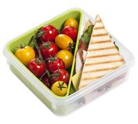 Emsa 518104 gamelle Boîte de rangement alimentaire 0,85 L Polypropylène (PP), Élastomère thermoplastique (TPE) Vert, Transparent 1 pièce(s), Lunch-Box
