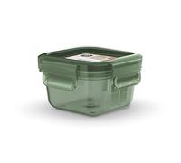 Emsa Boite de conservation alimentaire rectangulaire 0,2 L, 100% hermétique, Eco-responsable, PP biosourcé, Compatible congélateur et micro-ondes, Clip&Close Eco, Vert N1170500