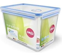 emsa Boîte de conservation CLIP & CLOSE Maxiformat 10,6 litres transparent/bleu