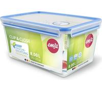 emsa Boîte de conservation CLIP & CLOSE Maxiformat 8,2 litres transparent/bleu