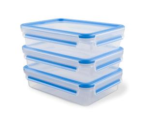 EMSA Boite hermetique alimentaire Clip & Close Lot de 3 x 1 itres - 2 L | Ensembles de boîtes avec joint breveté - 100% hermétiques - Compatibles micro-ondes et lave-vaisselle