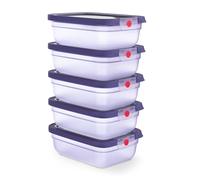 EMSA Boite hermetique alimentaire OneClick Lot de 5 x 1 Violet - 20 L