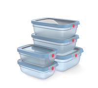 EMSA Boîtes de conservation oneClick Set de - 5 pièces - Bleu