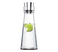 Emsa Carafe, 1 Litre, Fermeture Automatique, Verre/Inox, Flow Slim, 515675