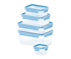 EMSA Click & Close Boîte de conservation alimentaire Lot de 5 | Joint breveté 100% hermétique - Conservation longue durée - Compatible micro-ondes et lave-vaisselle - Sans BPA