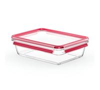 EMSA CLIP & CLOSE Glas Rectangulaire Boîte 2 L Rouge, Transparent 1 pièce(s)