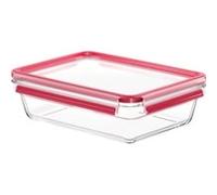 EMSA CLIP & CLOSE Glas Rectangulaire Boîte 2 L Rouge, Transparent 1 pièce(s)