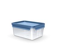 Emsa Clip & Close N1171500 Eco Boîte de conservation 2,2 l Design écologique anti-fuite hygiénique Passe au micro-ondes, au congélateur, au lave-vaisselle Sans BPA Bleu