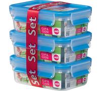 EMSA Clip & Close Set de 3 boîtes de conservation, 3 X 1,00 L, 508558