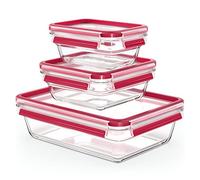 EMSA ClipClose verre Set de boîtes de conservation 3 pièces