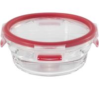 Emsa ClipClose Glass boîte à provisions 550 ml verre rouge