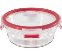 Emsa ClipClose Glass boîte à provisions 600 ml verre rouge