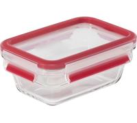 Boite clip&close verre rectangulaire 0,45L - Emsa - Rouge - Verre G