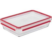 Emsa ClipClose Glass Boîte fraîcheur 3 L verre rouge