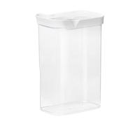 Emsa Contenant de vrac N11424 Optima 2,2 litres | rectangulaire | couvercle coulissant | idéal pour le portionnement | 100 % sûr/hygiénique/inoffensif | joint de fraîcheur | sans BPA | design transparent