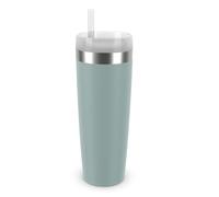 Emsa Cool³, Mug de voyage 0,5 L, Mug en acier inoxydable avec paille, Couvercle à 3 positions, Performances isothermes incroyables, Étanche, N2015900