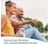 Emsa Drink2Go N31011 Gourde en verre 0,5 l avec bouchon à vis, 100% étanche, hygiénique, pur et manchon en silicone, vert pétrole