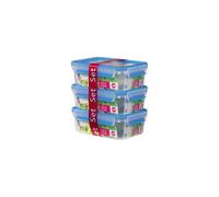 Emsa 508558 boîte hermétique alimentaire Rectangulaire 1 L Bleu, Transparent 3 pièce(s)