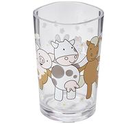 Emsa Gobelet pour Enfants, Motif Ferme, Lavable au lave-vaisselle, Plastique, Transparent/Vert, Kids, 513720