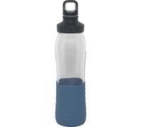 EMSA Gourde Drink2Go verre 0,7l manchette silicone aqua-bleu