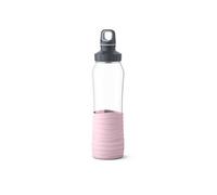 Emsa Gourde en verre N31005 Drink2Go - Capacité : 0,7 l - Bouchon à vis - 100% étanche - Passe au lave-vaisselle - Rose