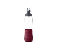 Emsa Gourde en verre N31007 Drink2Go - Capacité : 0,7 l - Bouchon à vis - 100% étanche - Passe au lave-vaisselle - Bordeaux