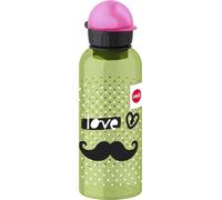 Emsa Gourde, Pour Enfants, 600 ml, Bouchon de Sécurité, Teens Moustache, Tritan, 518132[1072]