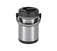 Emsa 509245 Conteneur alimentaire isotherme, Enjoy Mobile, 1,7 litre, avec 2 inserts alimentaires, 100 % étanche, mobilité, noir/anthracite