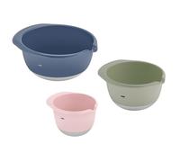 Emsa K324S3 Prep&Bake Lot de 3 bols mélangeurs en plastique | 1,4 + 2,8 + 4,7 l | Fond antidérapant | Stabilité idéale | Lèvre verseur pour un versement précis et propre | Passe au lave-vaisselle |