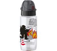 Emsa 518305 Gourde Plastique Transparent 6,8 x 6,8 x 21,2 cm, Noir