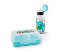 Emsa Kids Tritan Set Gourde + Boîte à Goûter Monstre 518138, Multicolore, 28 x 28 x 18 cm