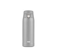 Emsa – Mug isotherme Light N2151000, 0,4 L inox gris, 8h chaud/16h froid, sans BPA, 100% étanche