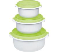 EMSA 509741 MICRO FAMILY MICROSET 3 BOÎTES ALIMENTAIRE VERT 0,5 L / 1 L / 1,5 L Vert G