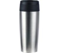 Emsa N20201 Travel Mug Classic Gobelet isotherme 0,36 l | Bouchon à vis confortable | Acier inoxydable | 4 h chaud et froid 8 h | 100% étanche | Passe au lave-vaisselle | Ouverture à 360° | Acier