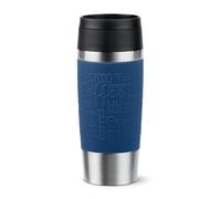 Emsa N20203 Travel Mug Classic Gobelet isotherme 0,36 l | Bouchon à vis confortable | Acier inoxydable | 4 h chaud et froid 8 h | 100% étanche | Passe au lave-vaisselle | Ouverture à 360° | Bleu