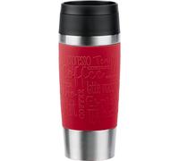 Emsa N20204 Travel Mug Classic Gobelet isotherme 0,36 l | Bouchon à vis confortable | Acier inoxydable | 4 h chaud et froid 8 h | 100% étanche | Passe au lave-vaisselle | Ouverture à 360° | Rouge