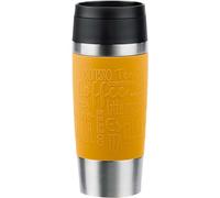 Emsa N20208 Travel Mug Classic Gobelet isotherme 0,36 l | Bouchon à vis confortable | Acier inoxydable | 4 h chaud et froid 8 h | 100% étanche | Passe au lave-vaisselle | Ouverture à 360° | Jaune