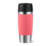 Emsa N20209 Travel Mug Classic Gobelet isotherme 0,36 l | Bouchon à vis confortable | Acier inoxydable | 4 h chaud et froid 8 h | 100% étanche | Passe au lave-vaisselle | Ouverture à 360° | Corail