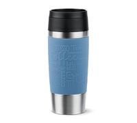 Emsa N20211 Travel Mug Classic Gobelet isotherme 0,36 l | Bouchon à vis confortable | Acier inoxydable | 4 h chaud et froid 8 h | 100% étanche | Passe au lave-vaisselle | Ouverture à 360° | Bleu aqua