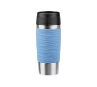 Emsa N20213 Travel Mug Wave Gobelet isotherme, 0,36 l, avec bouchon à vis confortable, en acier inoxydable, chaud 4 h et froid pendant 8 h, 100% étanche, passe au lave-vaisselle, ouverture à 360°,