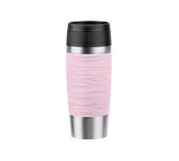 Emsa Gobelet isotherme Wave N20214 0,36 l inox 100% étanche 4h chaud/8h froid rose pastel